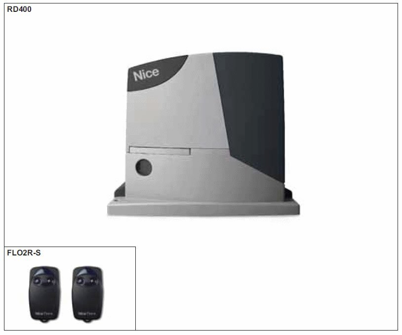 automatismo nice roadkit400 para puertas de garaje